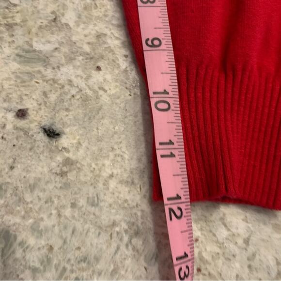 Kathy Ireland Ruby red sweater Three-quarter length sleeves size large - Picture 9 of 9